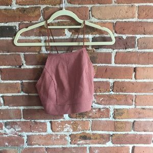 Cross Back Halter Cropped Top